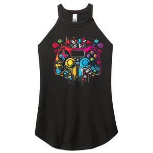 Gamer Aesthetic Graphic Gaming Video Games Boys Teens  Women's Perfect Tri Rocker Tank