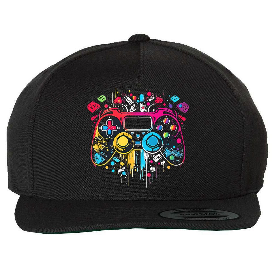 Gamer Aesthetic Graphic Gaming Video Games Boys Teens  Wool Snapback Cap