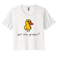 Got Any Grapes? Funny Women's Crop Top Tee