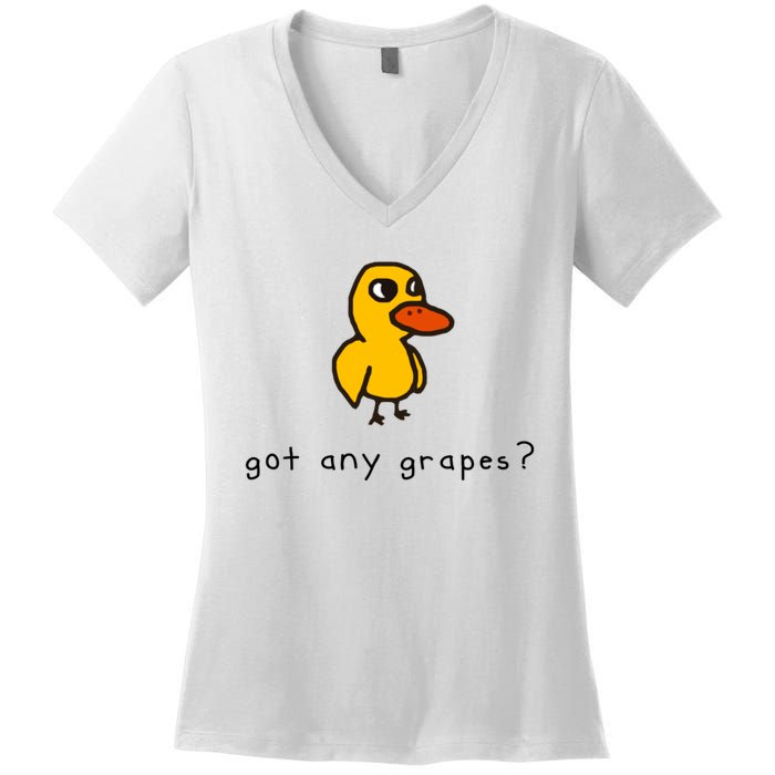 Got Any Grapes? Funny Women's V-Neck T-Shirt