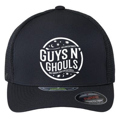 Guys And Ghouls Halloweentown Broom Shop Flexfit Unipanel Trucker Cap
