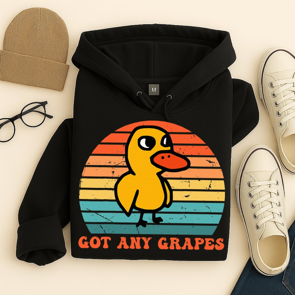 Got Any Grapes Duck Vintage Hoodie