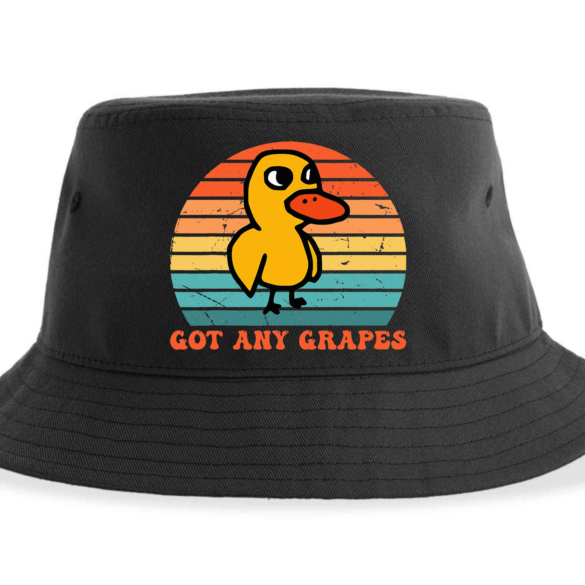 Got Any Grapes Duck Vintage Sustainable Bucket Hat