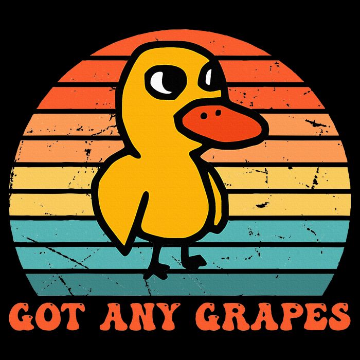 Got Any Grapes Duck Vintage Bucket Hat