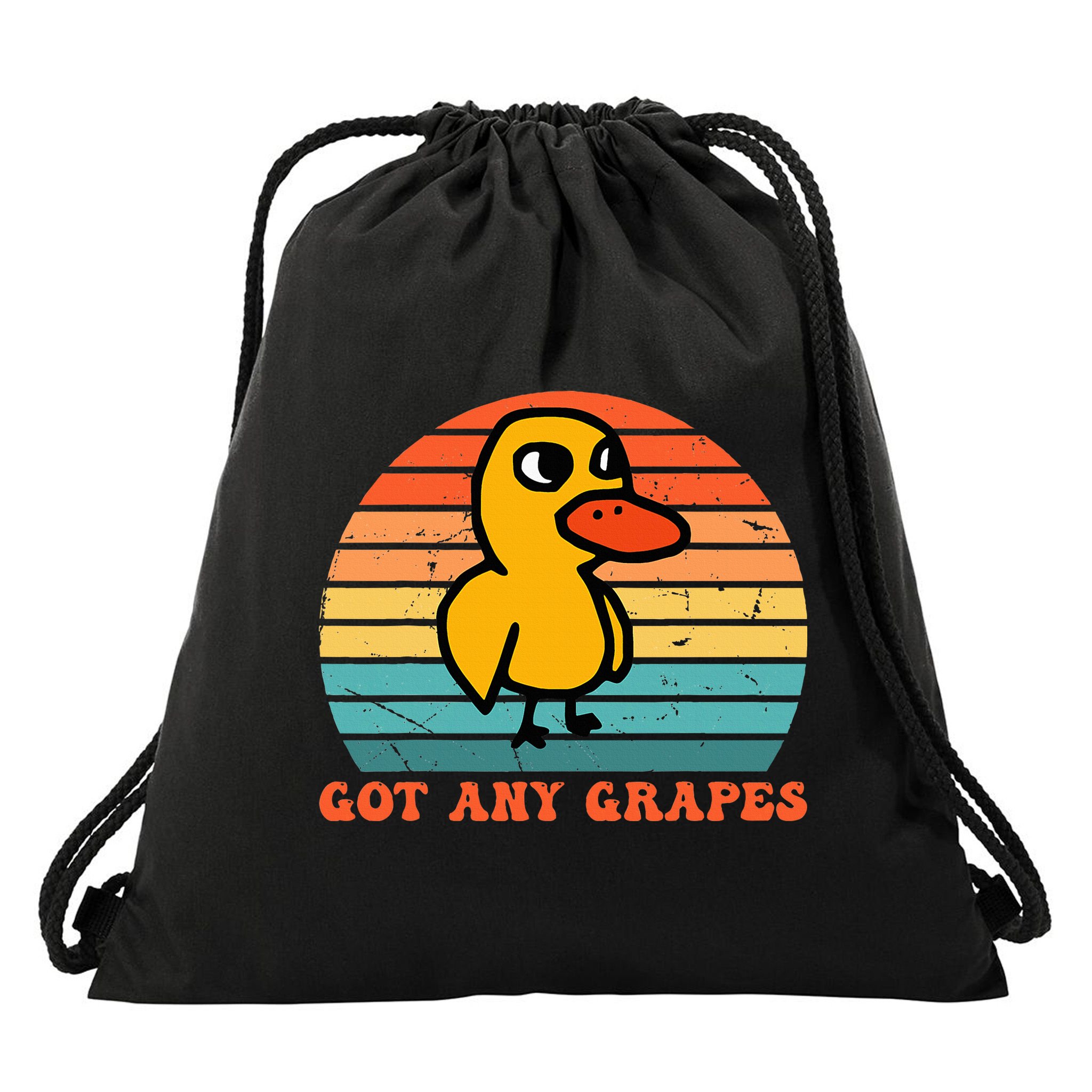 Got Any Grapes Duck Vintage Drawstring Bag