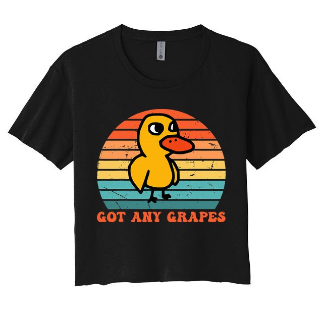 Got Any Grapes Duck Vintage Women's Crop Top Tee
