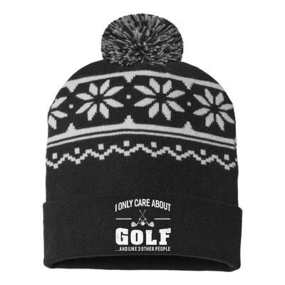 Golf Apparel Golf Club Funny Joke Outdoor Sport USA-Made Snowflake Beanie