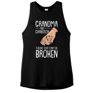 Grandma And Grandson A Bond That Cant Be Broken Autism Gift Ladies PosiCharge Tri-Blend Wicking Tank