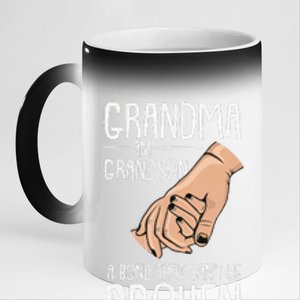 Grandma And Grandson A Bond That Cant Be Broken Autism Gift 11oz Black Color Changing Mug