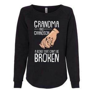 Grandma And Grandson A Bond That Cant Be Broken Autism Gift Womens California Wash Sweatshirt