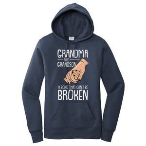 Grandma And Grandson A Bond That Cant Be Broken Autism Gift Women's Pullover Hoodie