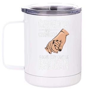 Grandma And Grandson A Bond That Cant Be Broken Autism Gift 12 oz Stainless Steel Tumbler Cup