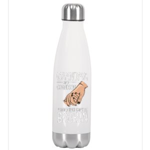 Grandma And Grandson A Bond That Cant Be Broken Autism Gift Stainless Steel Insulated Water Bottle