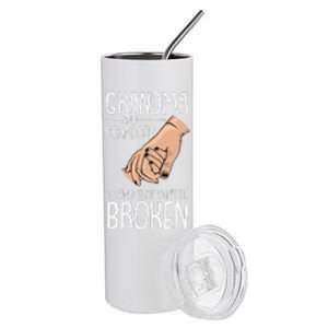 Grandma And Grandson A Bond That Cant Be Broken Autism Gift Stainless Steel Tumbler