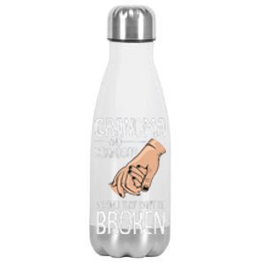 Grandma And Grandson A Bond That Cant Be Broken Autism Gift Stainless Steel Insulated Water Bottle