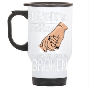 Grandma And Grandson A Bond That Cant Be Broken Autism Gift Stainless Steel Travel Mug