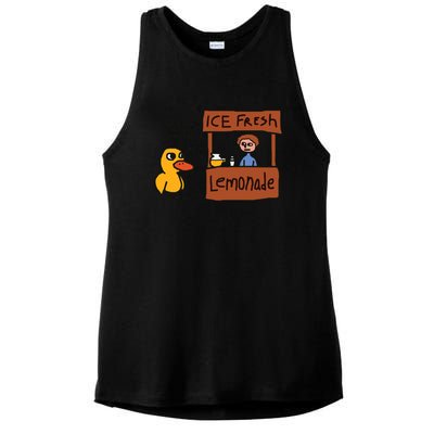 Got Any Grapes Funny Duck Ice Fresh Lemonade Ladies PosiCharge Tri-Blend Wicking Tank