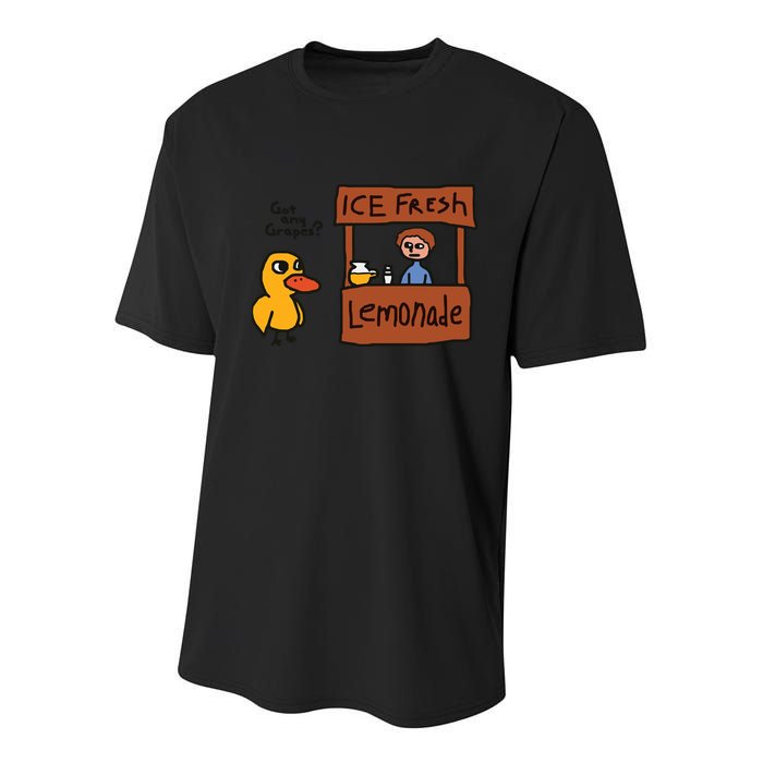 Got Any Grapes Funny Duck Ice Fresh Lemonade Youth Performance Sprint T-Shirt