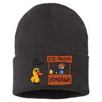 Got Any Grapes Funny Duck Ice Fresh Lemonade Sustainable Knit Beanie
