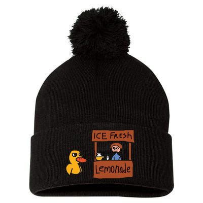 Got Any Grapes Funny Duck Ice Fresh Lemonade Pom Pom 12in Knit Beanie