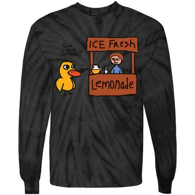 Got Any Grapes Funny Duck Ice Fresh Lemonade Tie-Dye Long Sleeve Shirt