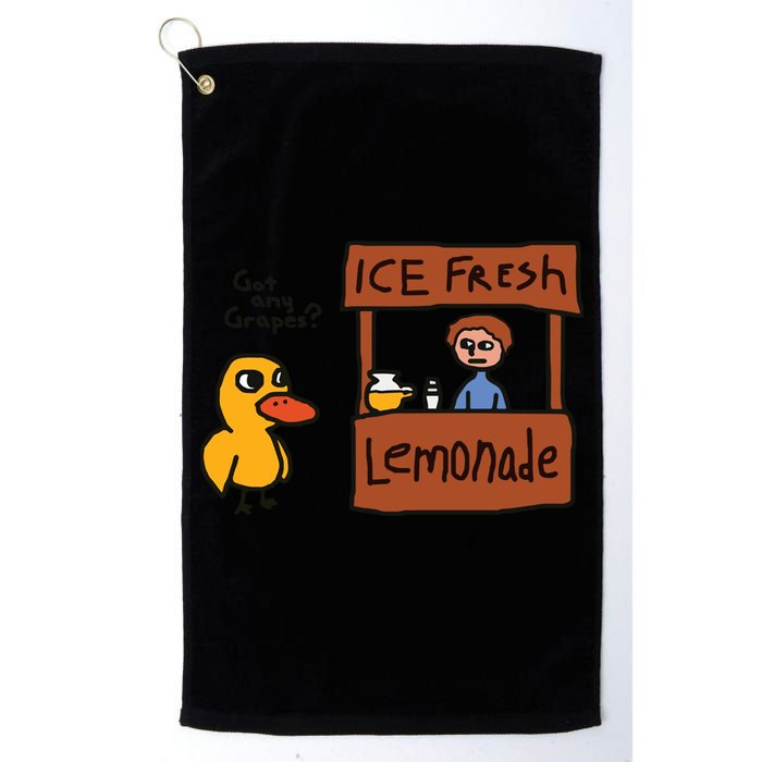 Got Any Grapes Funny Duck Ice Fresh Lemonade Golf Towel