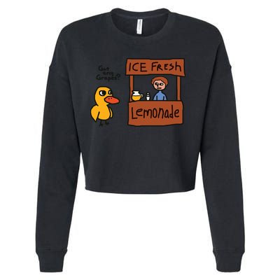 Got Any Grapes Funny Duck Ice Fresh Lemonade Cropped Pullover Crew