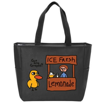 Got Any Grapes Funny Duck Ice Fresh Lemonade Zip Tote Bag