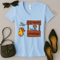 Got Any Grapes Funny Duck Ice Fresh Lemonade Women's V-Neck T-Shirt