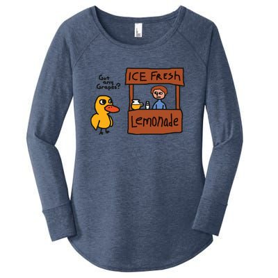 Got Any Grapes Funny Duck Ice Fresh Lemonade Women's Perfect Tri Tunic Long Sleeve Shirt