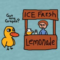 Got Any Grapes Funny Duck Ice Fresh Lemonade Sueded Cloud Jersey T-Shirt