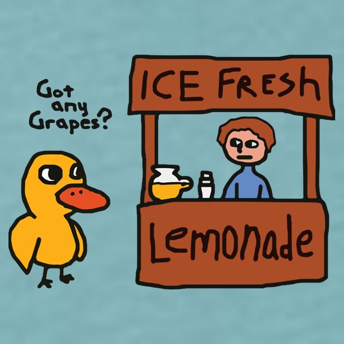 Got Any Grapes Funny Duck Ice Fresh Lemonade Sueded Cloud Jersey T-Shirt