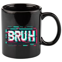 Glitch Aesthetic Gamer Bruh Meme Funny Saying 11oz C Handle Ceramic Mug