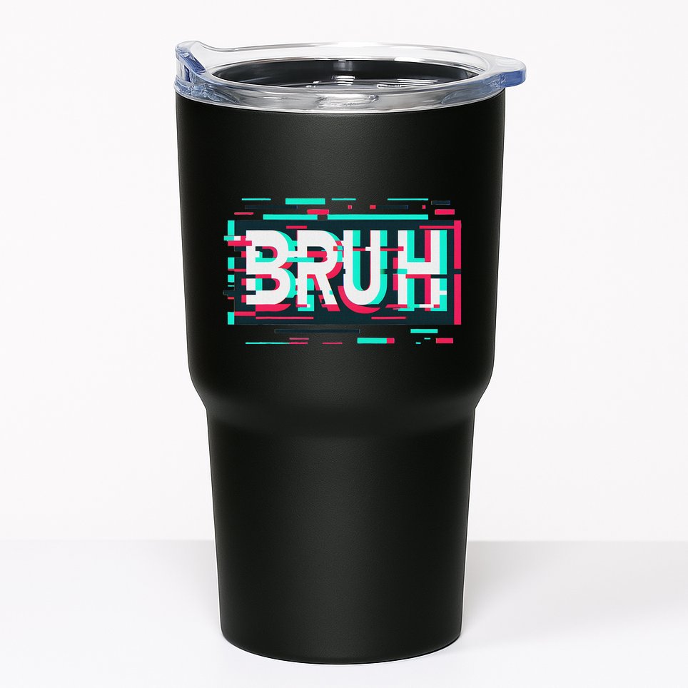 Glitch Aesthetic Gamer Bruh Meme Funny Saying Tumbler