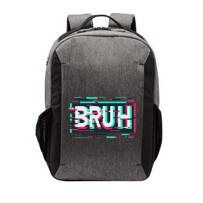 Glitch Aesthetic Gamer Bruh Meme Funny Saying Vector Backpack