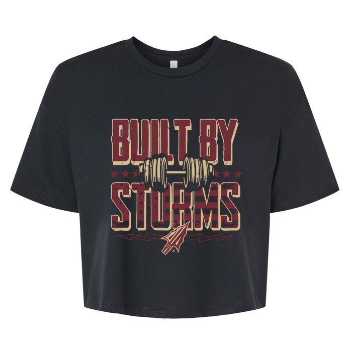 Garnet And Gold Built By Storms Bella+Canvas Jersey Crop Tee