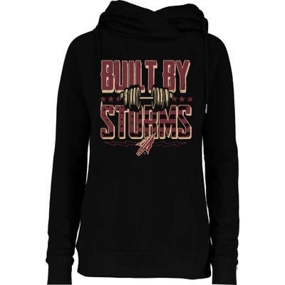 Garnet And Gold Built By Storms Womens Funnel Neck Pullover Hood