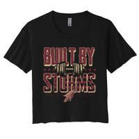 Garnet And Gold Built By Storms Women's Crop Top Tee