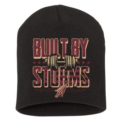 Garnet And Gold Built By Storms Short Acrylic Beanie