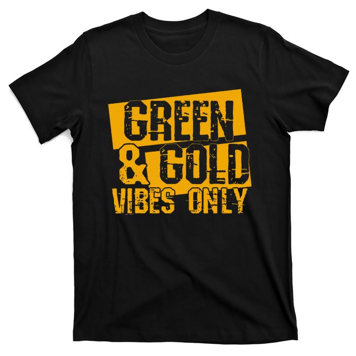 Green And Gold Football Game Day Football Lovers T-Shirt