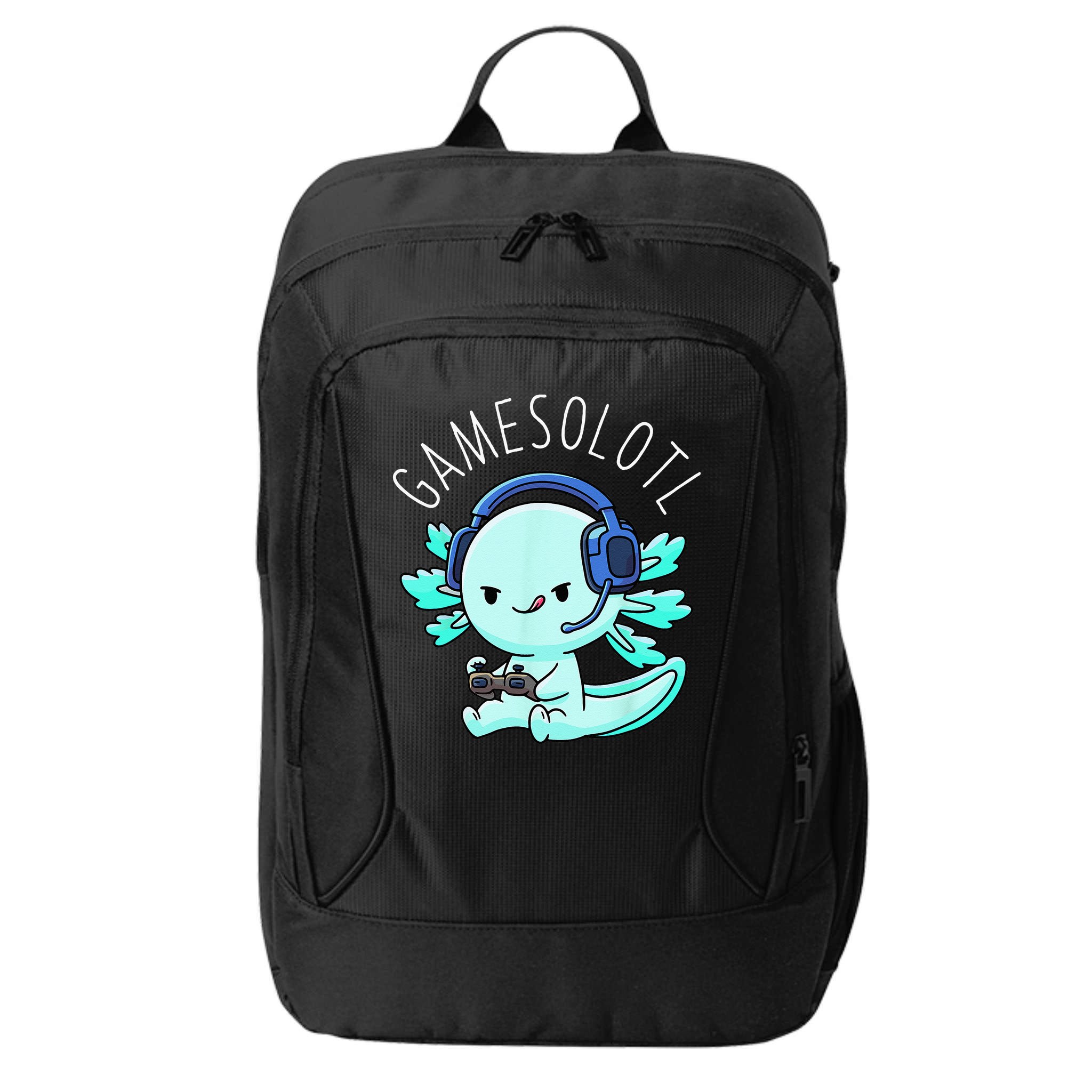 Gamesolotl Axolotl Gamer Anime Gifts Kawaii City Backpack