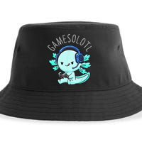 Gamesolotl Axolotl Gamer Anime Gifts Kawaii Sustainable Bucket Hat