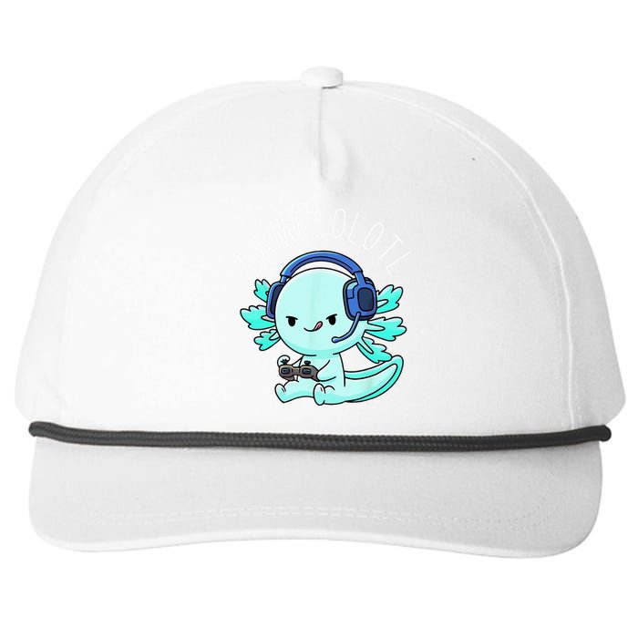 Gamesolotl Axolotl Gamer Anime Gifts Kawaii Snapback Five-Panel Rope Hat