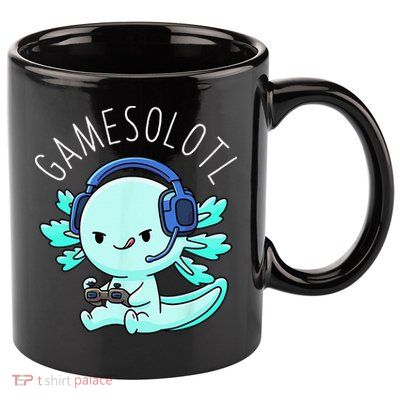 Gamesolotl Axolotl Gamer Anime Gifts Kawaii 11oz C Handle Ceramic Mug