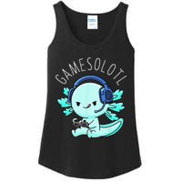 Gamesolotl Axolotl Gamer Anime Gifts Kawaii Ladies Essential Tank