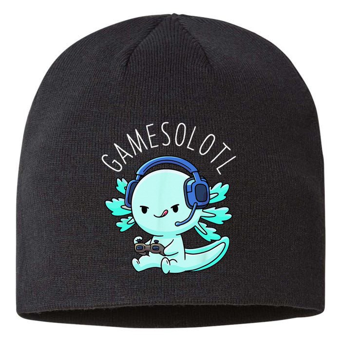 Gamesolotl Axolotl Gamer Anime Gifts Kawaii Sustainable Beanie