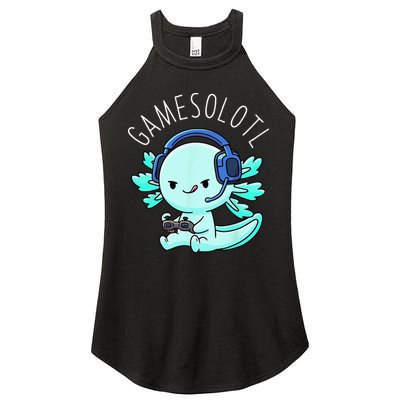 Gamesolotl Axolotl Gamer Anime Gifts Kawaii Women's Perfect Tri Rocker Tank
