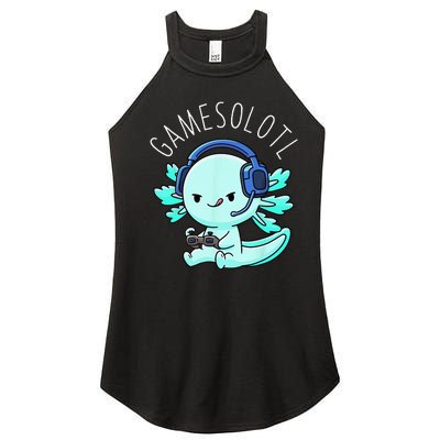 Gamesolotl Axolotl Gamer Anime Gifts Kawaii Women’s Perfect Tri Rocker Tank