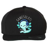 Gamesolotl Axolotl Gamer Anime Gifts Kawaii Wool Snapback Cap