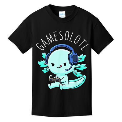 Gamesolotl Axolotl Gamer Anime Gifts Kawaii Kids T-Shirt